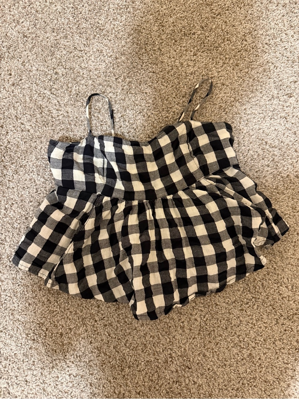 Black & White Gingham Top